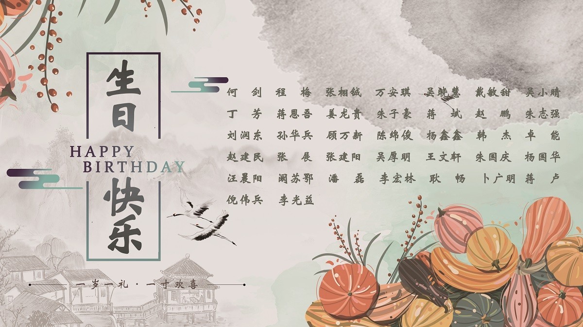 【生日祝?！抗ё?0月生日的員工生日快樂！
