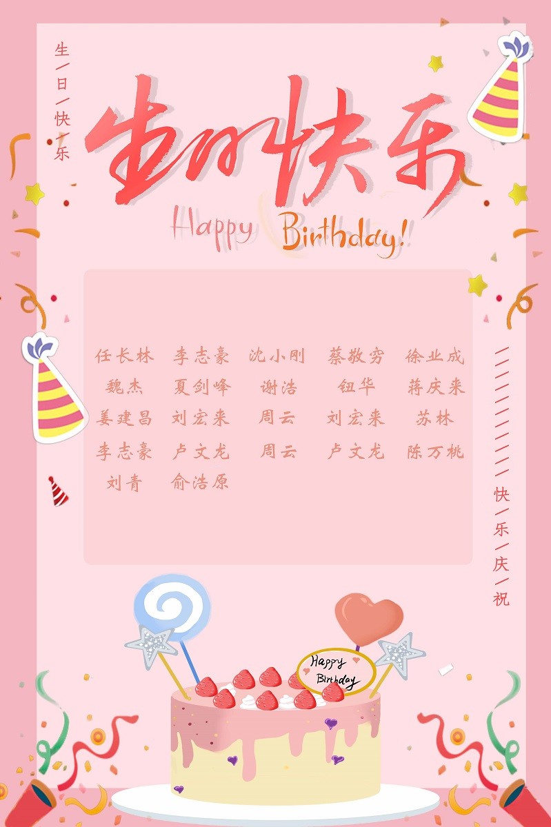 【生日祝?！抗ё?8月生日的員工生日快樂！